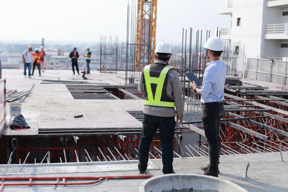 Vardhman project team on a live construction site